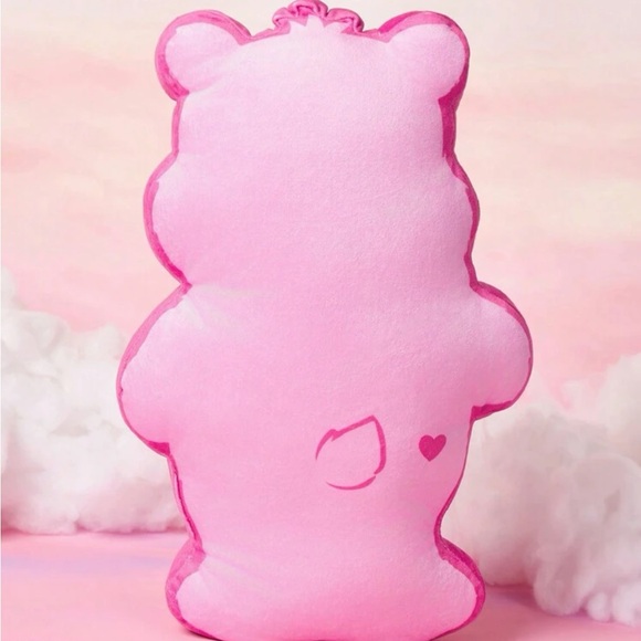 Rebellious Rose X Care Bears Cartoon Bear Embroidered Pink Plush Pillow - Picture 5 of 5